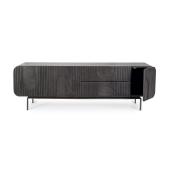 fekete modern art deco elegans tv szekreny mangofa sotet nappali faragott media butor vintage minimal skandinav stilusu lekerekitett fiokos tvszekreny tvallvany nappali butorok formavivendi lakberendezes haloszoba.jpg